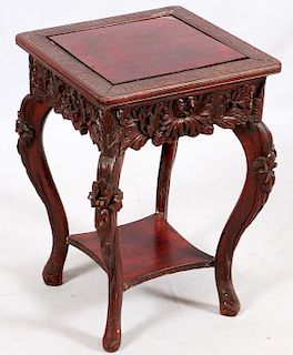 CHINESE CARVED WOOD TABLE C.1920