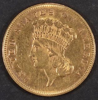 1878 $3 PRINCESS GOLD NICE BU