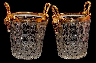CRYSTAL CHAMPAGNE COOLERS PAIR
