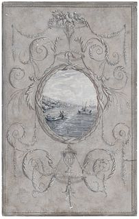 Continental Grisaille Mounted Wallpaper Panel