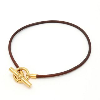 HERMES GRENNAN CHOKER LEATHER NECKLACE