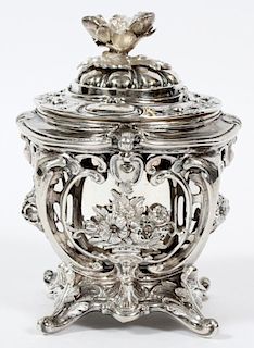 FRENCH STERLING COVERED VESSEL LATE 19TH CENTURY