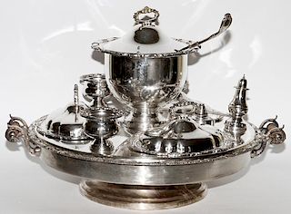 SILVER PLATE LAZY SUSAN