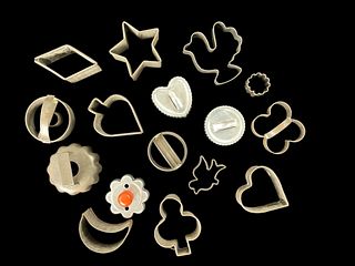 Group of 16 Tin Cookie Cutters