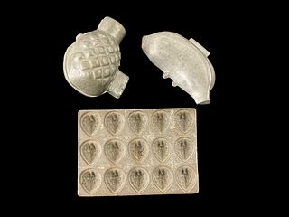 Pair of Ice Cream Molds and Chocolate Candy Mold