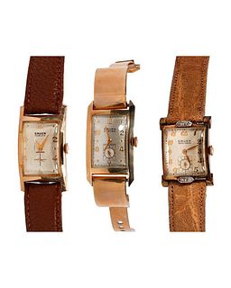 Three Vintage Gruen Wrist Watches