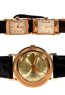 Three Vintage Bulova Men's Watches