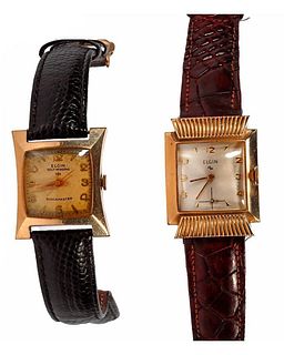 Two Vintage Late 40's Elgin & C.1950's Elgin Wrist Watches