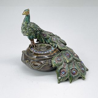 Jay Strongwater Charm Box, Peacock