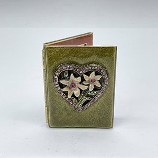 Small Jay Strongwater Bifold Picture Frame, Heart Flower