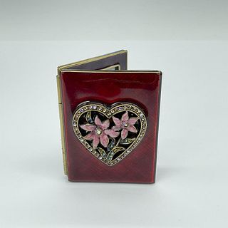 Jay Strongwater Small Bifold Picture Frame, Heart Flower