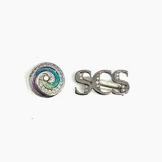 2pc Swarovski Crystal Cute Little Pins