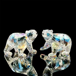 Swarovski SCS Crystal Figurine, Polar Bear Cubs