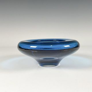 Art Glass Decorative Blue Bowl