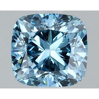 1.56 ct, Vivid Blue/VS1, Cushion cut IGI Graded Lab Grown Diamond