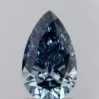2.12 ct, Vivid Blue/VS1, Pear cut IGI Graded Lab Grown Diamond