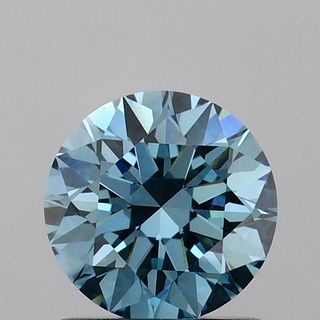 1.09 ct, Vivid Blue/VS1, Round cut IGI Graded Lab Grown Diamond