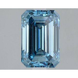 1.78 ct, Vivid Blue/VS1, Emerald cut IGI Graded Lab Grown Diamond