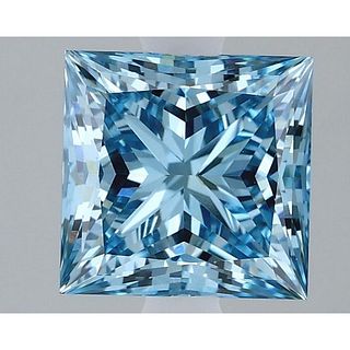 2.08 ct, Vivid Blue/VVS2, Princess cut IGI Graded Lab Grown Diamond