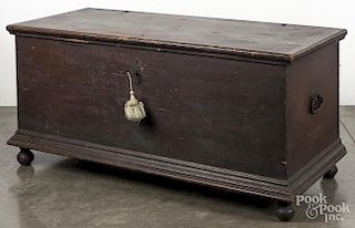Pennsylvania William and Mary yellow pine blanket chest, 18th c., 24 1/4'' h., 49'' w.