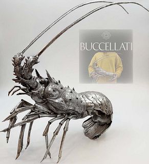 Large (1,174 g) Silver Lobster Table Ornament By Buccellati