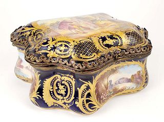 19th C. Sevres Porcelain Jewelry Box
