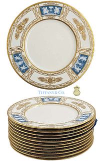 Twelve Mintons, Tiffany & Co. Pate-Sur-Pate Diner Plates