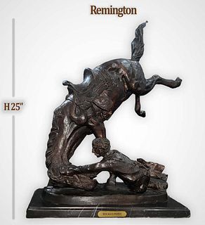 'Wicked Pony' Large Bronze Sculpture By Frederic Remington