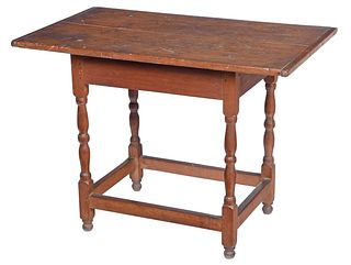 American William and Mary Stretcher Based Tavern Table