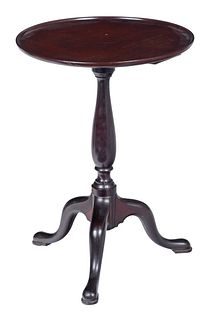 Chippendale Mahogany Dish Top Candle Stand