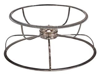 English Silver Reversible Dish Stand with Burner