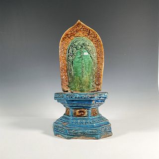 Chinese Ming Dynasty Ceramic Glazed Buddha Stand