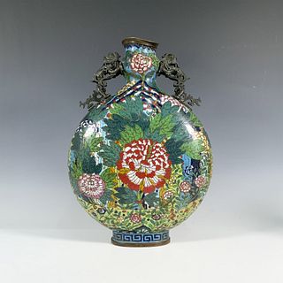 18th Century Chinese Cloisonne Moon Flask Vase