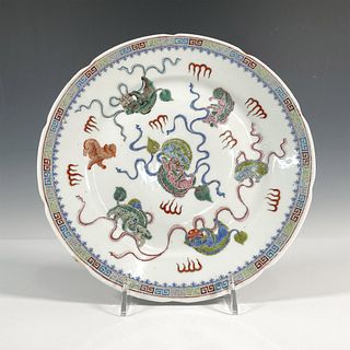 Chinese Porcelain Foo Dogs Plate
