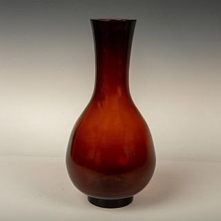 Antique Beijing Amber Peking Glass Vase Qianlong
