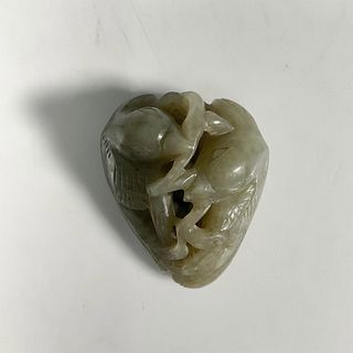 Chinese Qing Dynasty Jade Bird Pendent