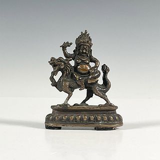 Tibetan Buddhist Bronze Dharma Protector Figurine