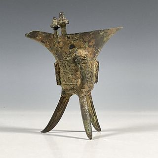 Chinese Ritual Bronze Gu Vessel
