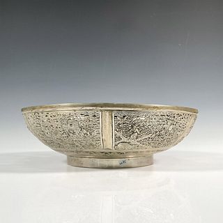 Asian Silver Decorative Pierced Bowl