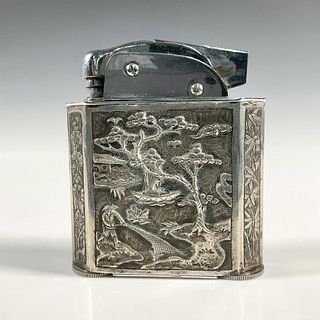 Chinese Silver Lighter with Villagers Scene