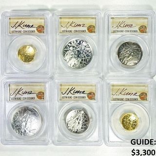 2020 Gold/Silver Bball Set (6) PCGS MS70 
