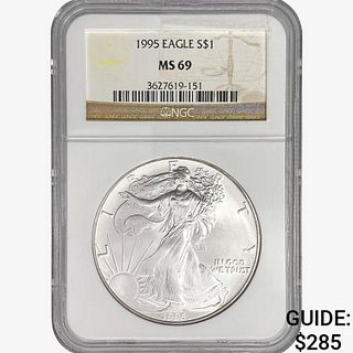 1995 American Silver Eagle NGC MS69 