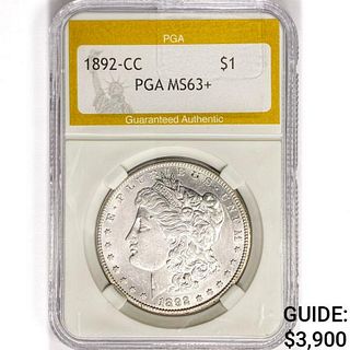 1892-CC Morgan Silver Dollar PGA MS63+ 