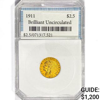 1911 $2.50 Gold Quarter Eagle Generic BU 