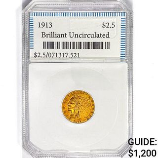 1913 $2.50 Gold Quarter Eagle Generic BU 