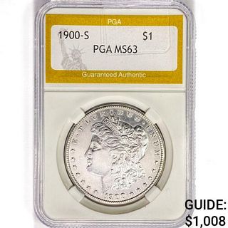 1900-S Morgan Silver Dollar PGA MS63 