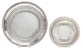 (2) AMERICAN STERLING SILVER FLUTED BOWLS, 16.83 OZT