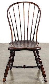 Pennsylvania hoopback Windsor side chair, ca. 1800, probably Lancaster.