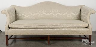 Chippendale style mahogany sofa, 36'' h., 79'' w.
