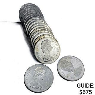 1965 Roll of Canada Silver Dollars [20 Coins]   